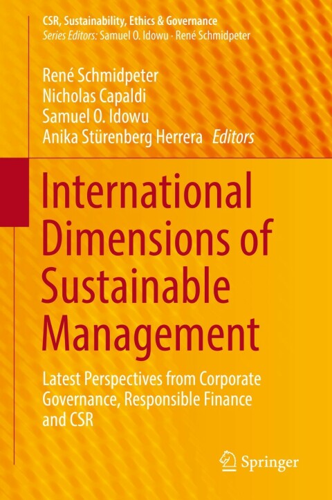 Cover image for book International Dimensions of Sustainable Management