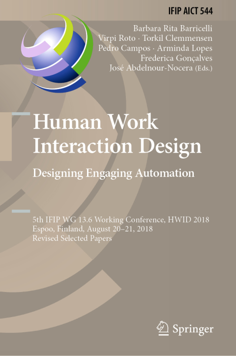 Cover image for book Human Work Interaction Design. Designing Engaging Automation