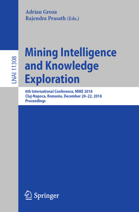 Cover image for book Mining Intelligence and Knowledge Exploration