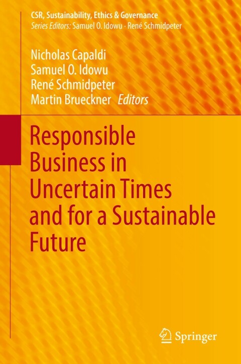 Cover image for book Responsible Business in Uncertain Times and for a Sustainable Future