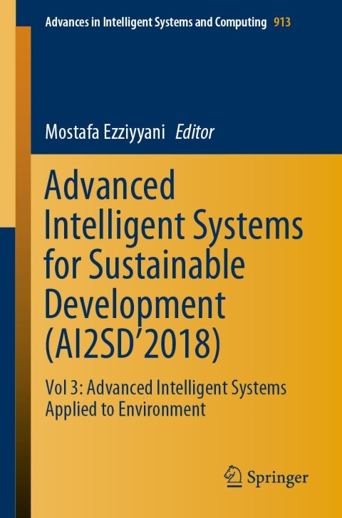 Cover image for book Advanced Intelligent Systems for Sustainable Development (AI2SD’2018)