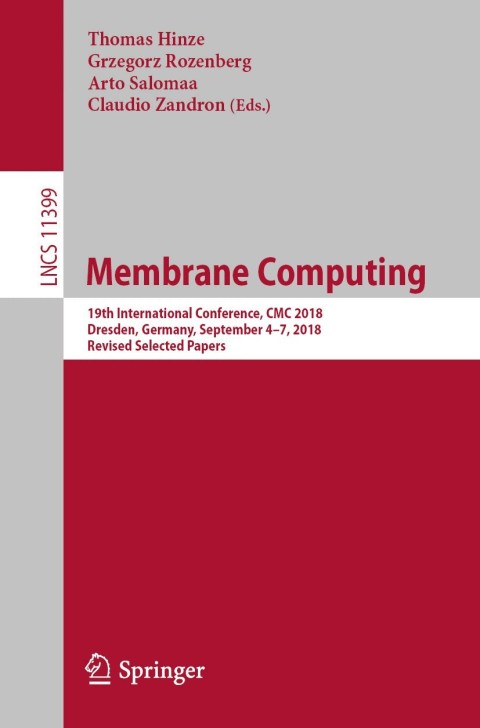 Cover image for book Membrane Computing