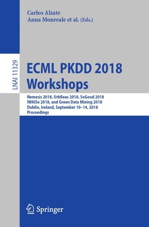 Cover image for book ECML PKDD 2018 Workshops
