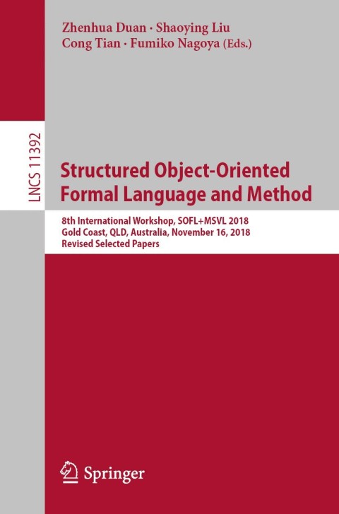 Cover image for book Structured Object-Oriented Formal Language and Method