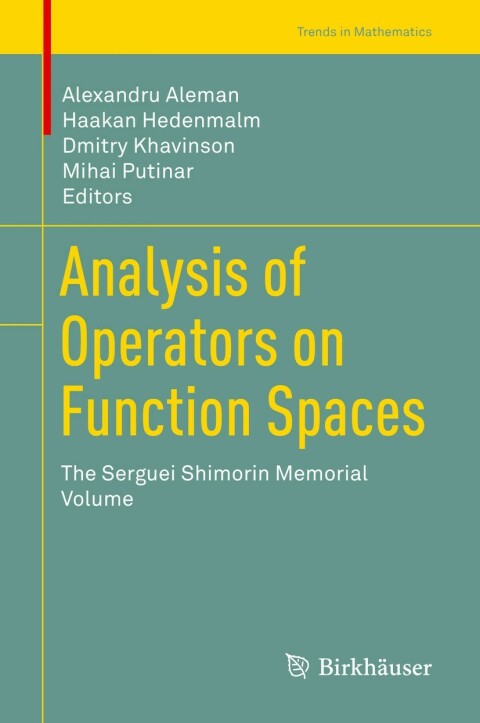 Cover image for book Analysis of Operators on Function Spaces