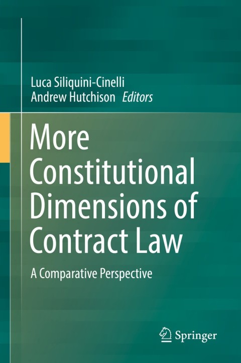 Cover image for book More Constitutional Dimensions of Contract Law