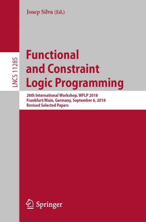 Cover image for book Functional and Constraint Logic Programming