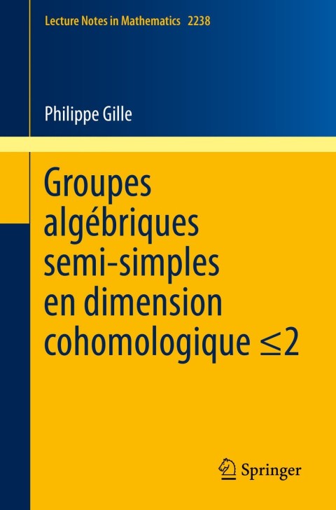 Cover image for book Groupes algébriques semi-simples en dimension cohomologique ≤2