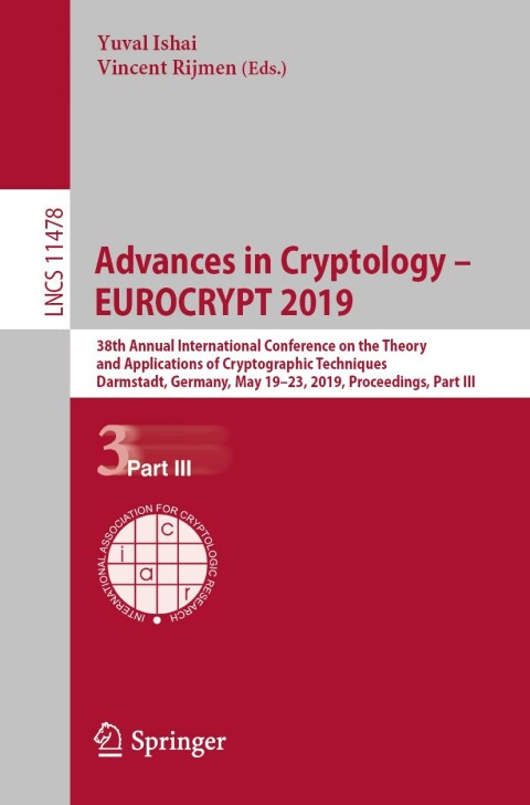 Cover image for book Advances in Cryptology – EUROCRYPT 2019