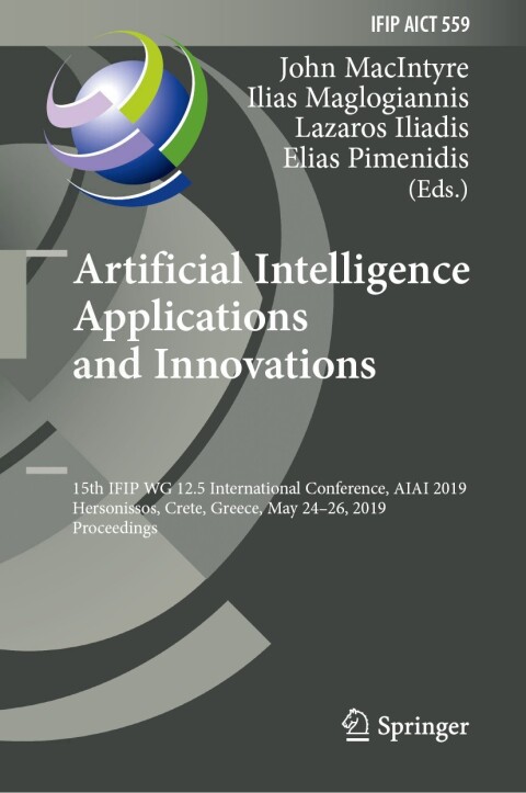 Cover image for book Artificial Intelligence Applications and Innovations