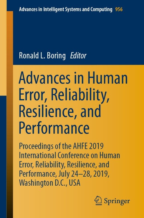Cover image for book Advances in Human Error, Reliability, Resilience, and Performance