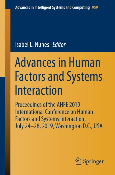Cover image for book Advances in Human Factors and Systems Interaction