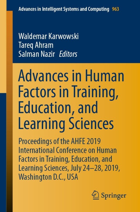 Cover image for book Advances in Human Factors in Training, Education, and Learning Sciences