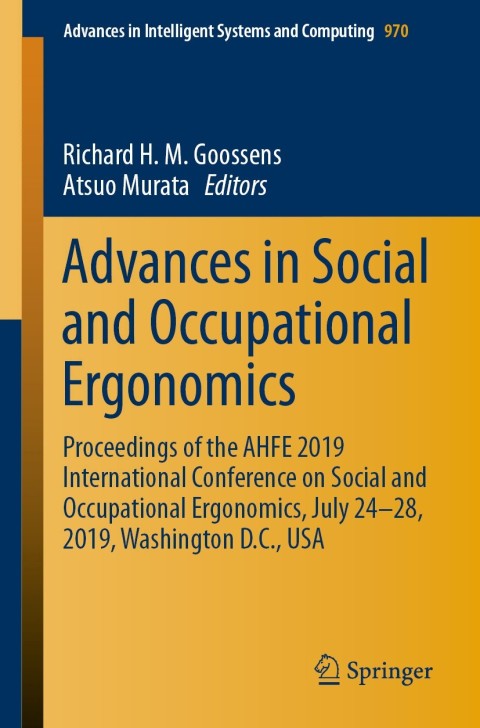 Cover image for book Advances in Social and Occupational Ergonomics
