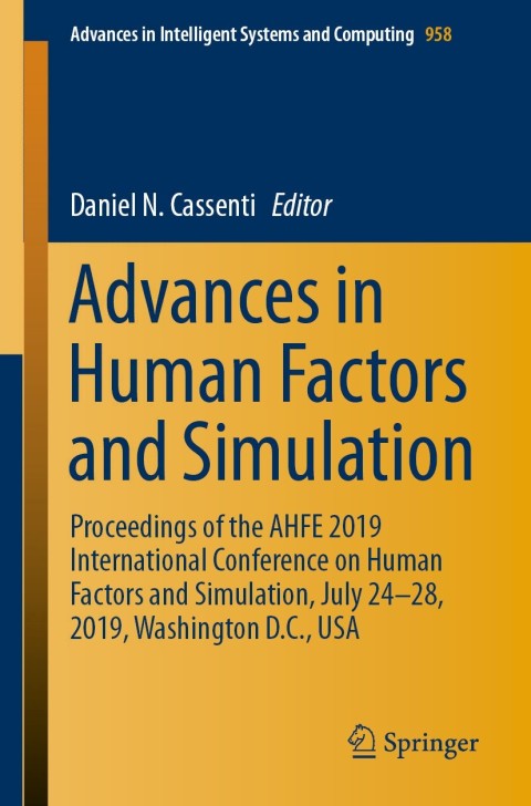 Cover image for book Advances in Human Factors and Simulation