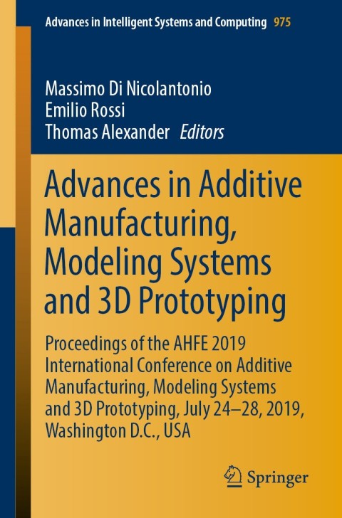 Cover image for book Advances in Additive Manufacturing, Modeling Systems and 3D Prototyping
