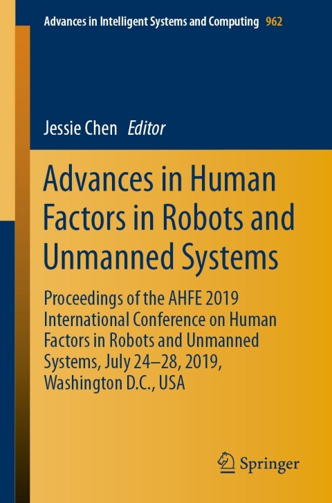 Cover image for book Advances in Human Factors in Robots and Unmanned Systems