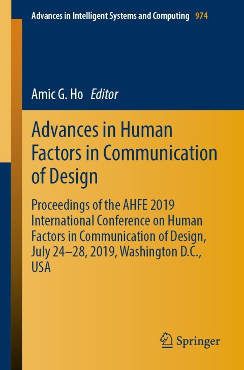 Cover image for book Advances in Human Factors in Communication of Design