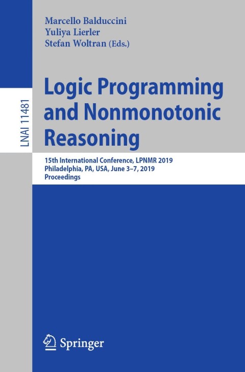 Cover image for book Logic Programming and Nonmonotonic Reasoning