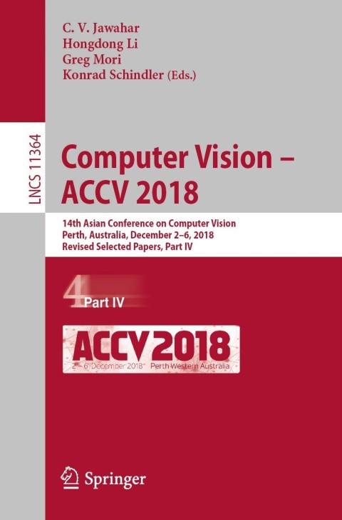 Cover image for book Computer Vision – ACCV 2018