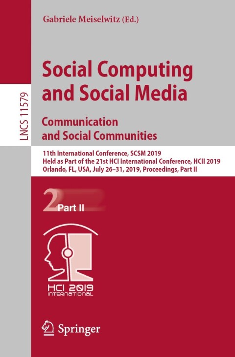 Cover image for book Social Computing and Social Media. Communication and Social Communities