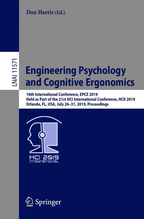Cover image for book Engineering Psychology and Cognitive Ergonomics