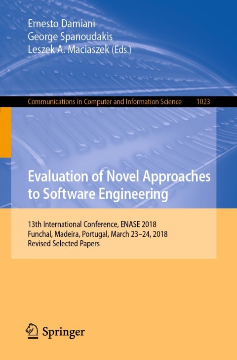 Cover image for book Evaluation of Novel Approaches to Software Engineering