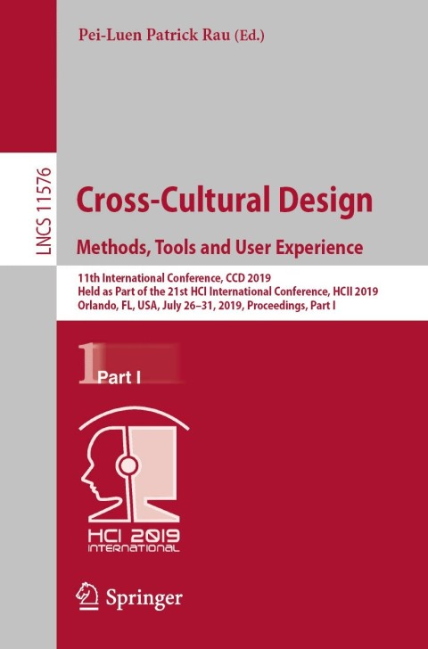Cover image for book Cross-Cultural Design. Methods, Tools and User Experience