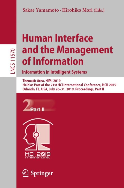 Cover image for book Human Interface and the Management of Information. Information in Intelligent Systems