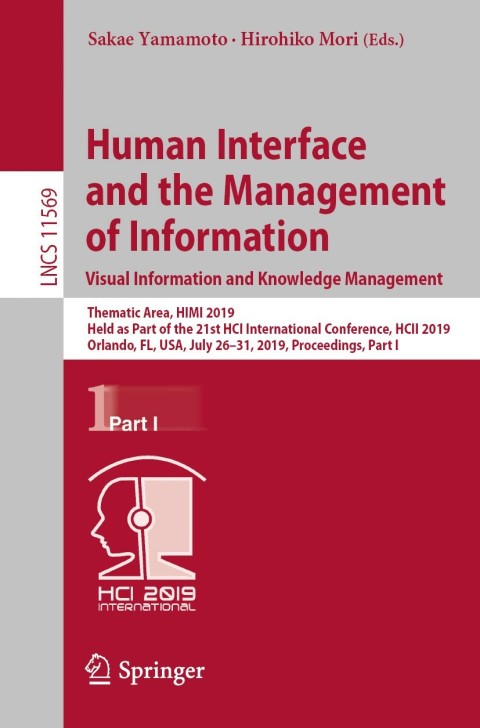 Cover image for book Human Interface and the Management of Information. Visual Information and Knowledge Management
