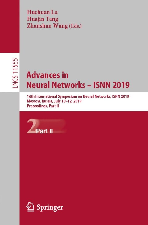 Cover image for book Advances in Neural Networks – ISNN 2019