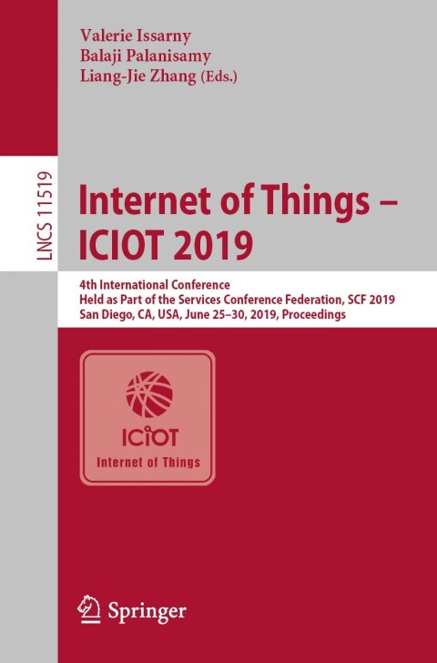 Cover image for book Internet of Things – ICIOT 2019