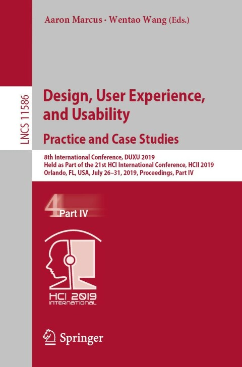 Cover image for book Design, User Experience, and Usability. Practice and Case Studies