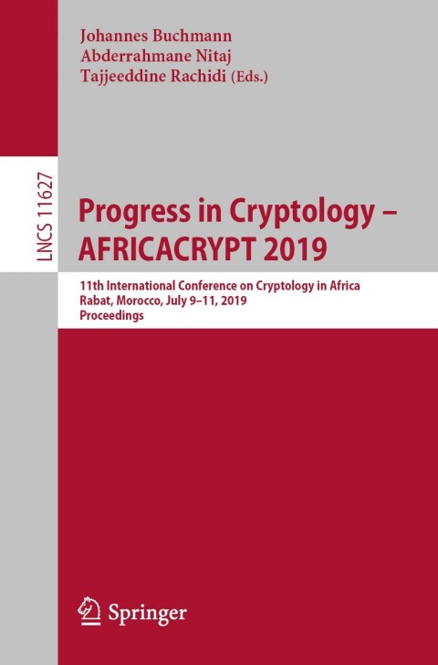 Cover image for book Progress in Cryptology – AFRICACRYPT 2019