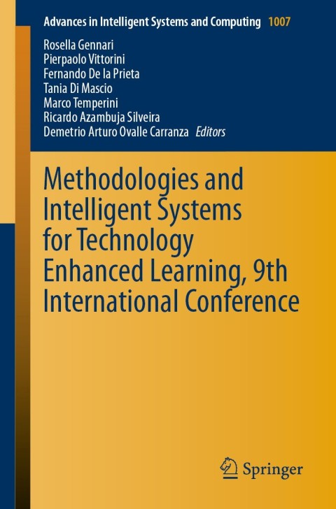 Cover image for book Methodologies and Intelligent Systems for Technology Enhanced Learning, 9th International Conference