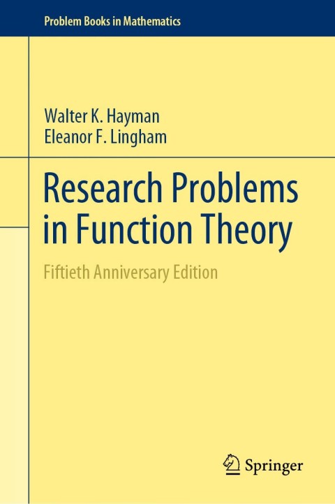 Cover image for book Research Problems in Function Theory