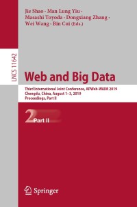 Cover image: Web and Big Data 9783030260743