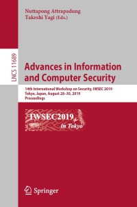 Imagen de portada: Advances in Information and Computer Security 9783030268336