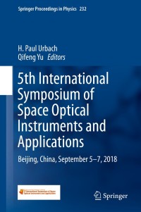 Cover image: 5th International Symposium of Space Optical Instruments and Applications 9783030272999