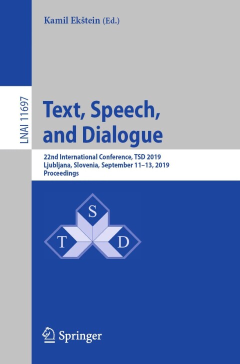 Cover image for book Text, Speech, and Dialogue