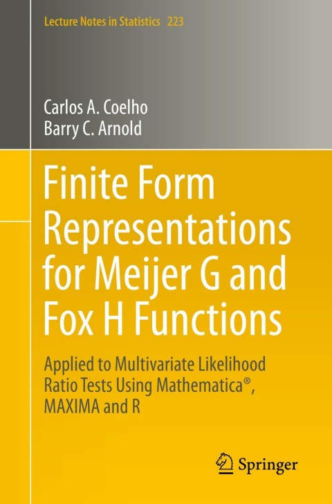Cover image for book Finite Form Representations for Meijer G and Fox H Functions