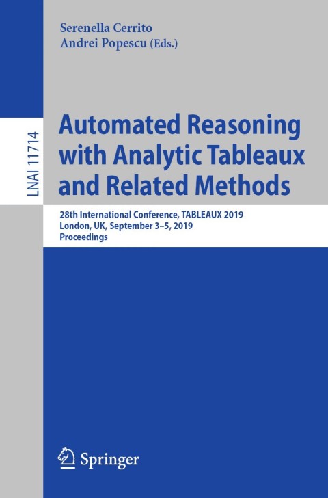 Cover image for book Automated Reasoning with Analytic Tableaux and Related Methods
