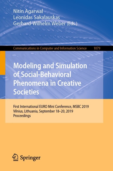 Cover image for book Modeling and Simulation of Social-Behavioral Phenomena in Creative Societies