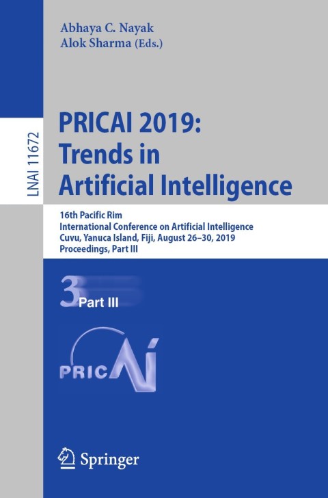 Cover image for book PRICAI 2019: Trends in Artificial Intelligence