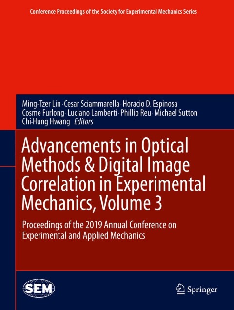 Cover image for book Advancements in Optical Methods & Digital Image Correlation in Experimental Mechanics, Volume 3