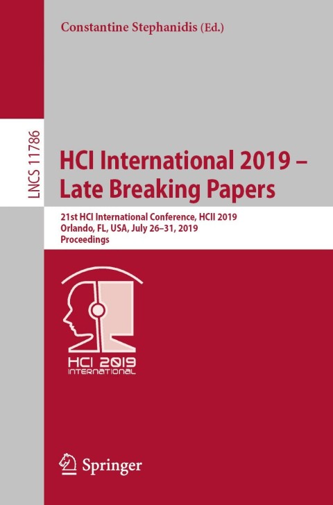 Cover image for book HCI International 2019 – Late Breaking Papers