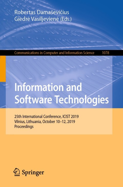 Cover image for book Information and Software Technologies
