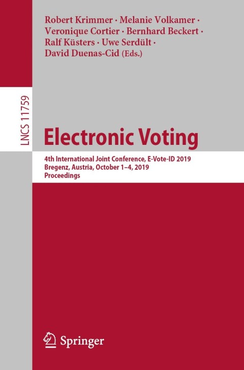 Cover image for book Electronic Voting