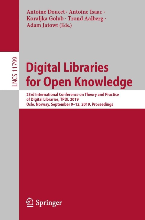Cover image for book Digital Libraries for Open Knowledge