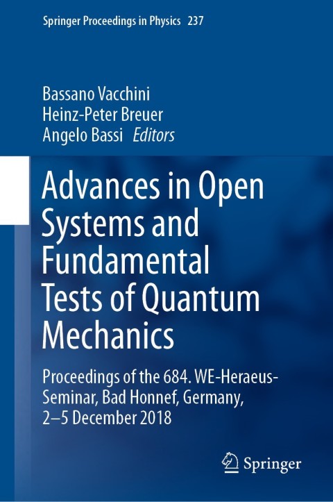 Cover image for book Advances in Open Systems and Fundamental Tests of Quantum Mechanics
